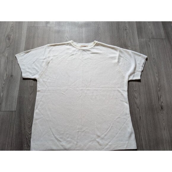 Vintage Heirloom Collectibles White Short-Sleeve Sweater 2X Acrylic Plus Size - Picture 4 of 7